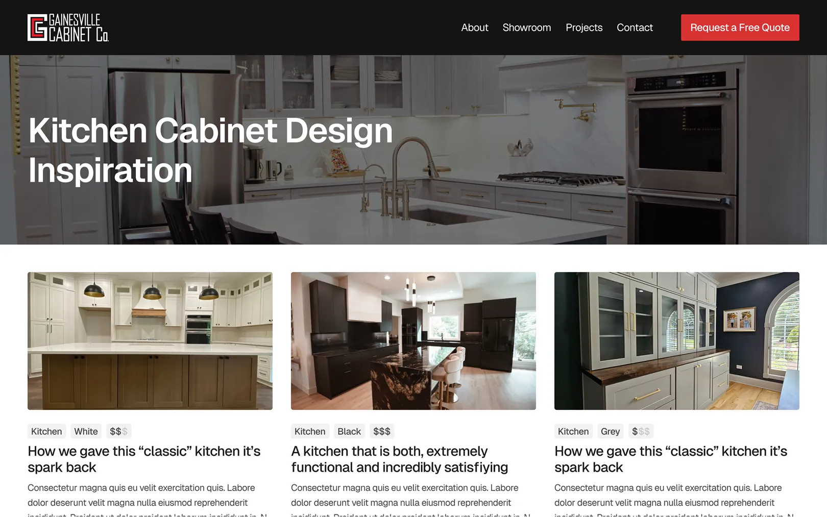 Gainesville website about section