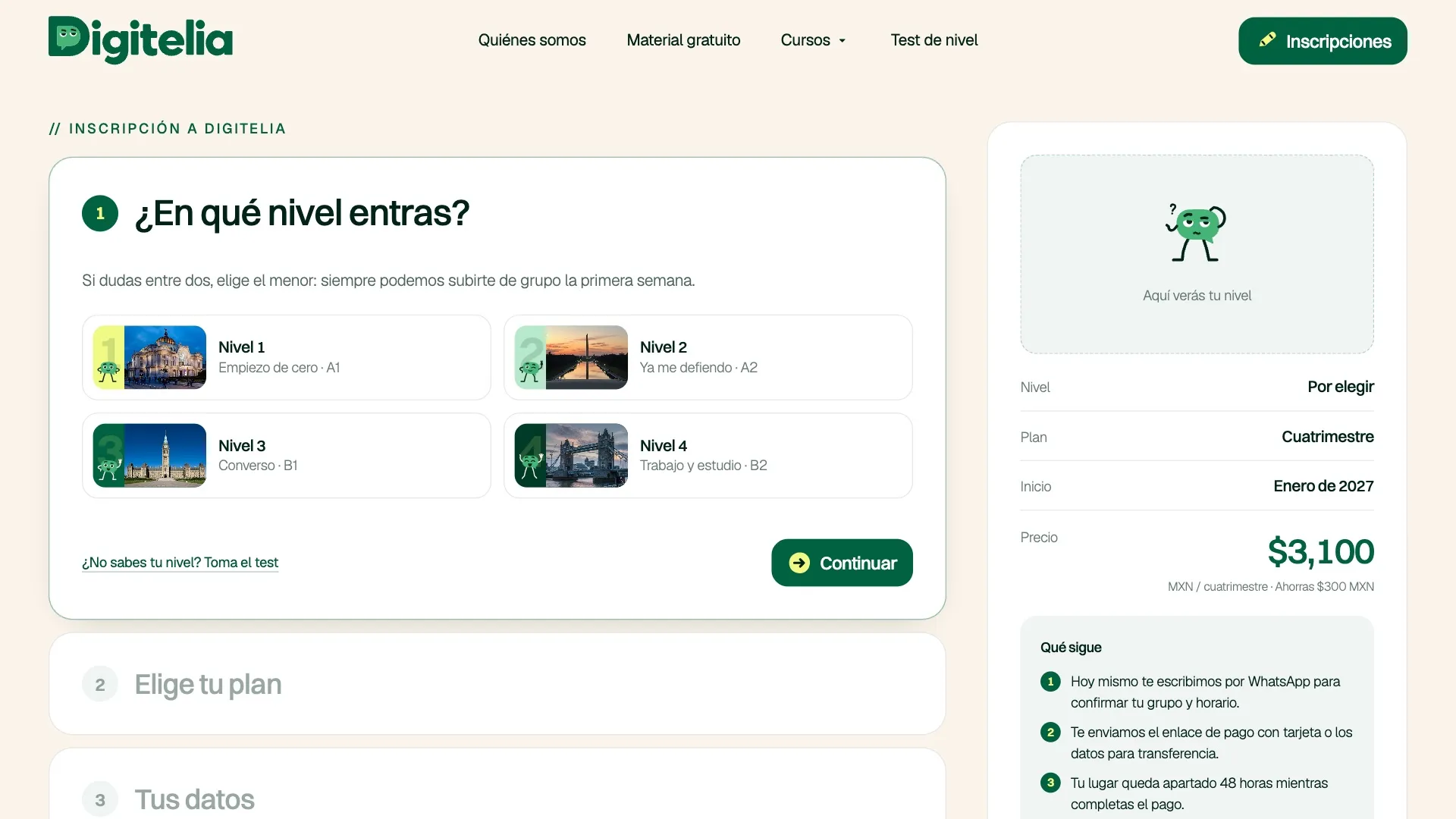 Inscripción de Digitelia