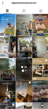 Allgood Restoration mobile view