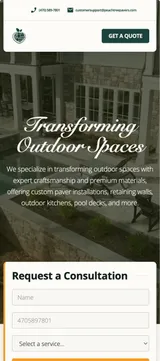 Peachtree Pavers mobile view