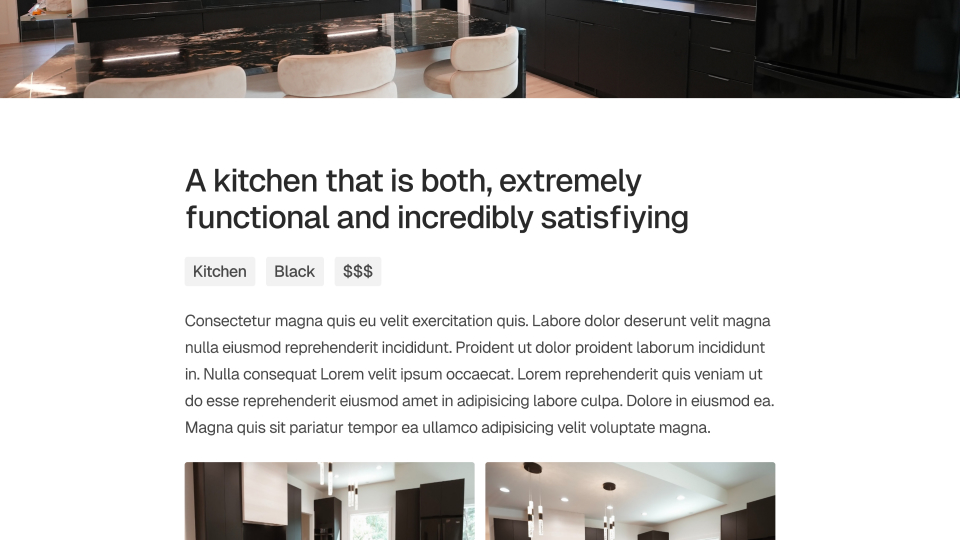 Blog-like project pages